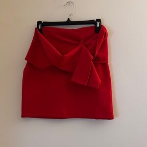 ZARA BASIC Red Strapless Top
